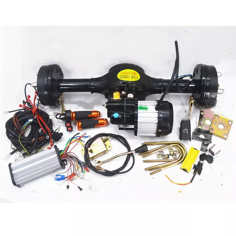 Electric tricycle quadricycle drum brake drive system modified power rear axle total 1000W motor