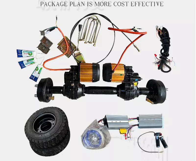 Electric four-wheel vehicle DC brushless motor intelligent differential dual-drive rear axle assembl