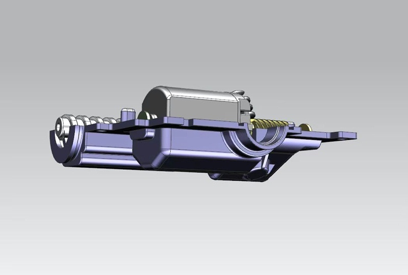 The transmission scheme design of the actuator of the hidden door handle telescopic system of car