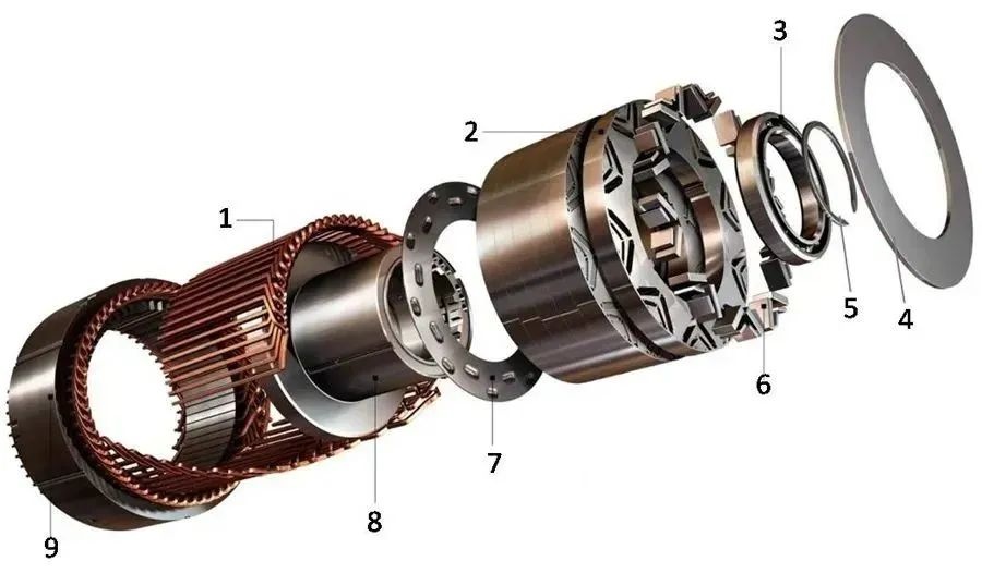How can the drive motor achieve high efficiency and cost reduction?