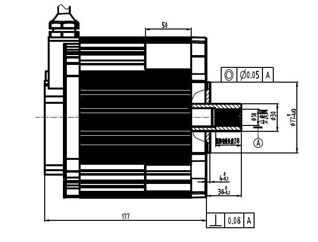 2.5kw72v PMSM EV motor TZQ160-2.5-72B01-X