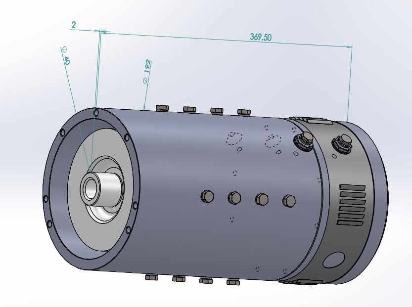 Series excited DC motor 6.3kw72V2800rpm