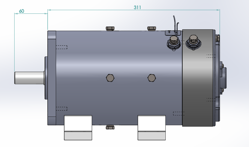 2.2KW48V1500rpm Series Excited DC traction motor