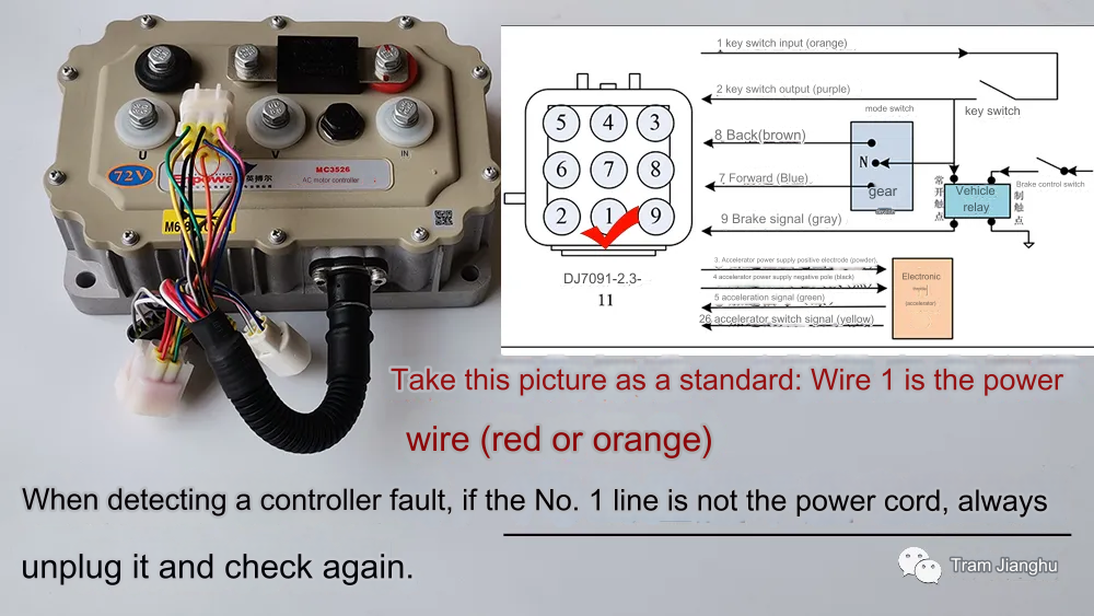How to detect if the wiring sequence of the AC controller plug is different