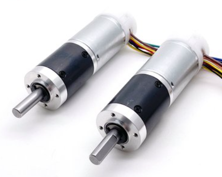 What is the function of mounting an encoder on a DC geared motor?